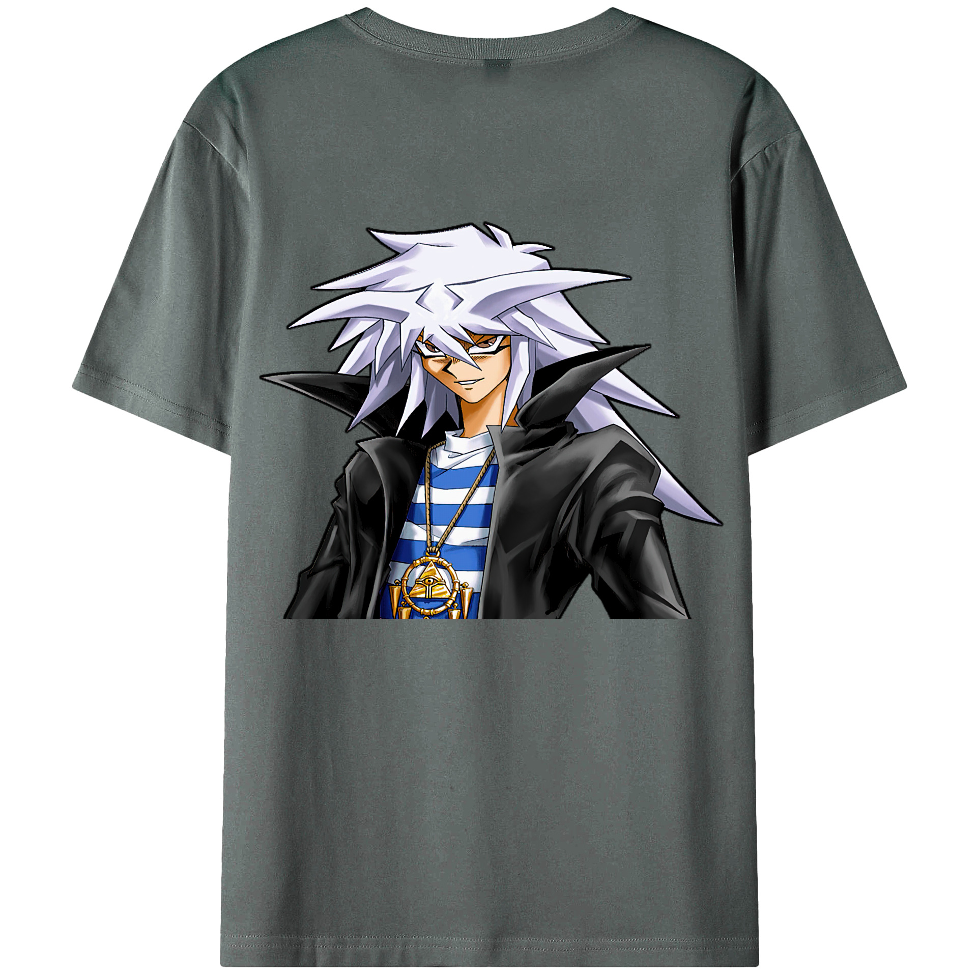 （画像用） 遊☆戯☆王 Yu-Gi-Oh! 綿100％ メンズ半袖Tシャツ（バックプリント） 通気性